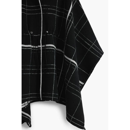 Desigual Schwarzer Poncho aus Wolle für Frauen