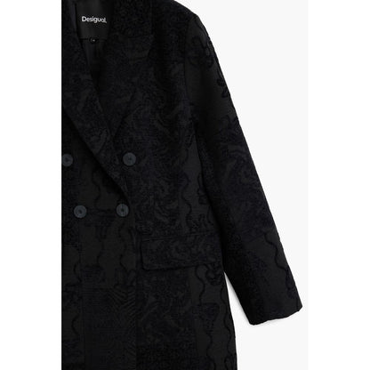 Desigual Schwarzer Polyester Damenmantel