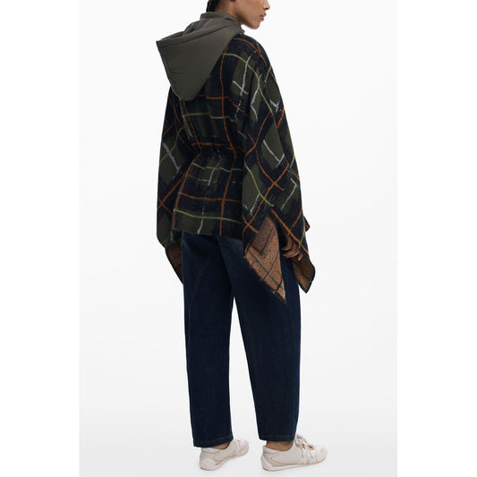 Desigual Grüner Polyester Frauen Poncho