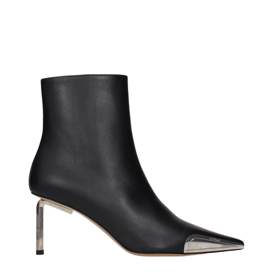 Off-White Schwarze Lederstiefeletten