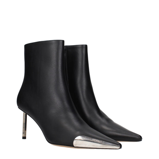 Off-White Schwarze Lederstiefeletten