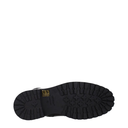 Off-White Schwarze Lederstiefeletten