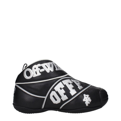 Off-White Schwarze Leder-High-Tops
