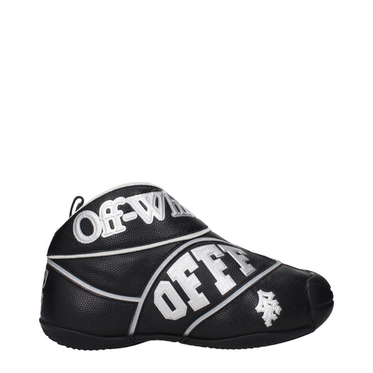 Off-White Schwarze Leder-High-Tops