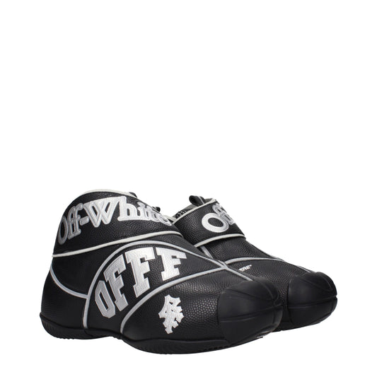 Off-White Schwarze Leder-High-Tops