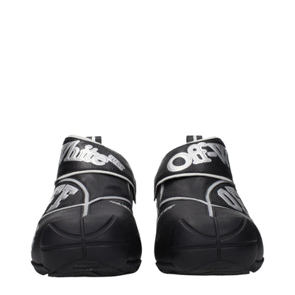 Off-White Schwarze Leder-High-Tops