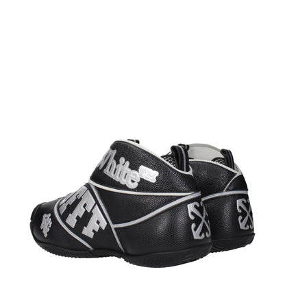 Off-White Schwarze Leder-High-Tops