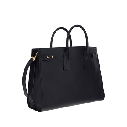 Saint Laurent Black Calf Leather Bos Taurus Handbag