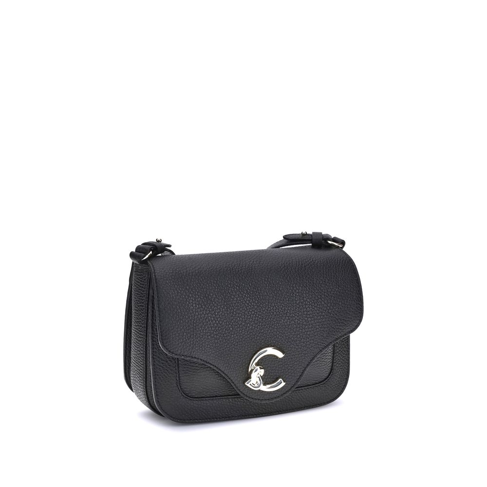 Coccinelle Black Calf Leather Bos Taurus Shoulder Bag