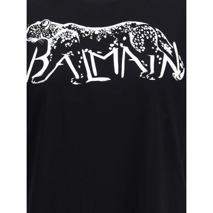 Balmain Black Cotton T-Shirt