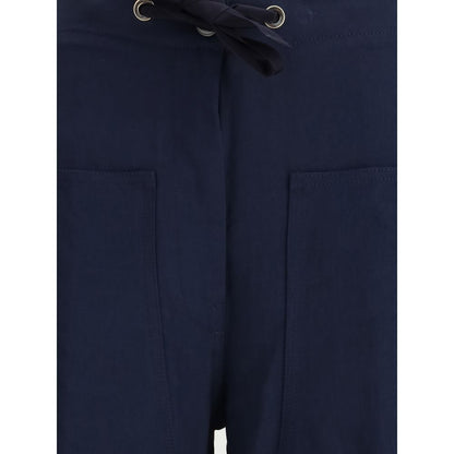 Forte_Forte Blue Cotton Casual Pants