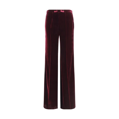 Forte_Forte Bordeaux Viscose Flared Pants
