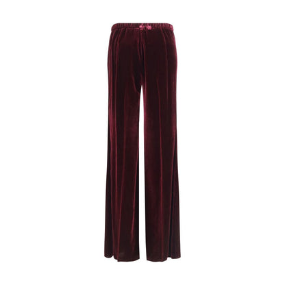 Forte_Forte Bordeaux Viscose Flared Pants