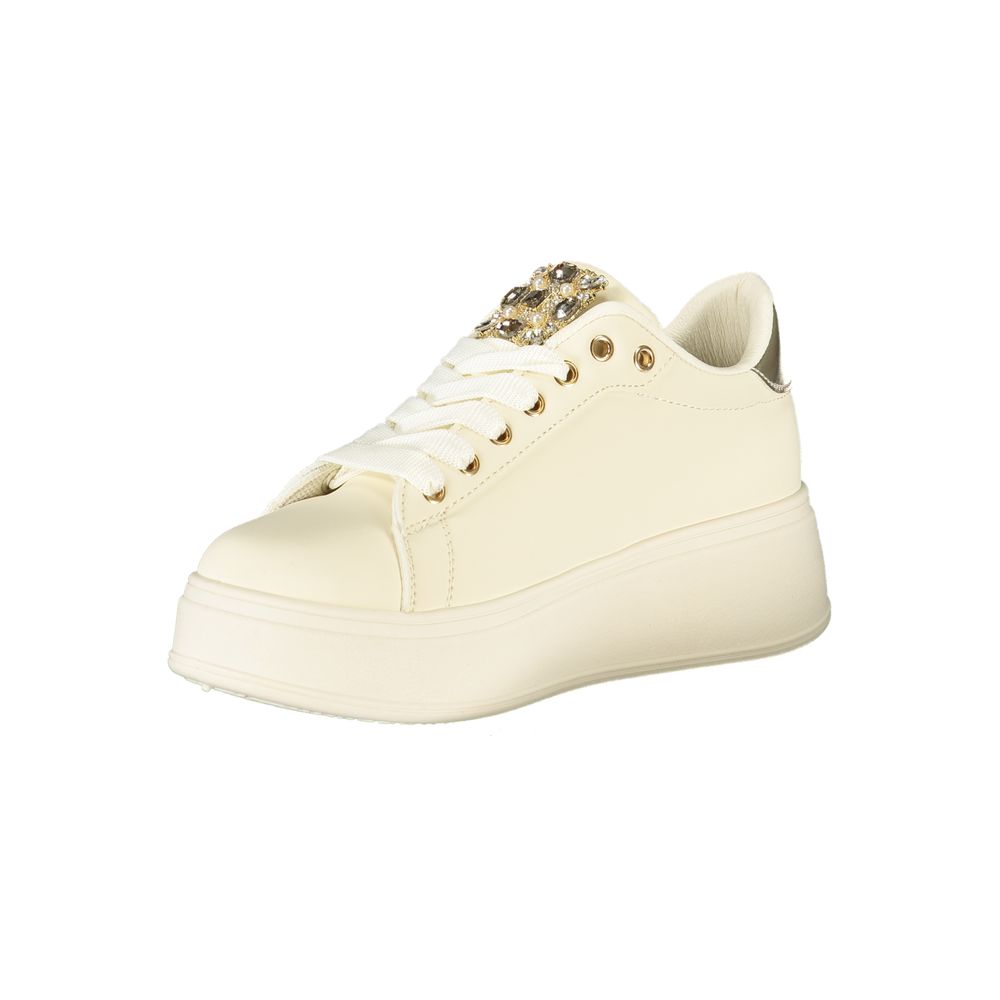 Laura Biagiotti Beige Polyester Women Sneaker