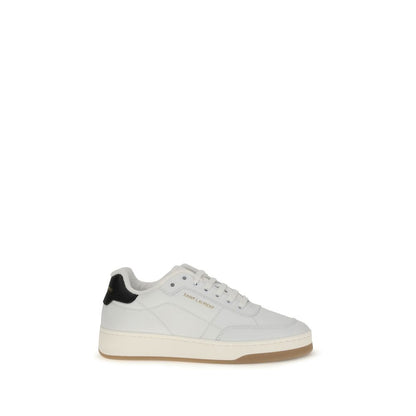 Saint Laurent White Calf Leather Bos Taurus Low Top Sneakers