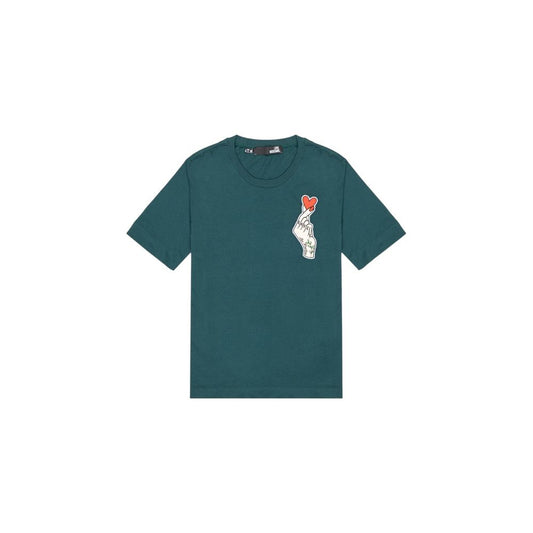 Love Moschino Schwarzes T-Shirt aus Baumwolle
