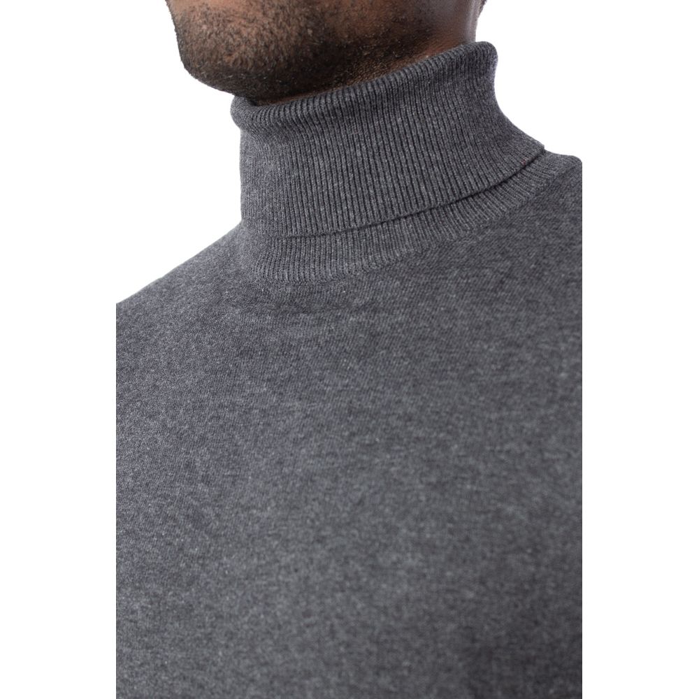 Jack Jones Gray Cotton Turtleneck