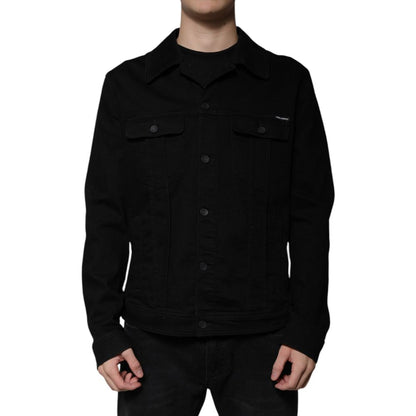 Dolce & Gabbana Black Cotton Denim Jacket
