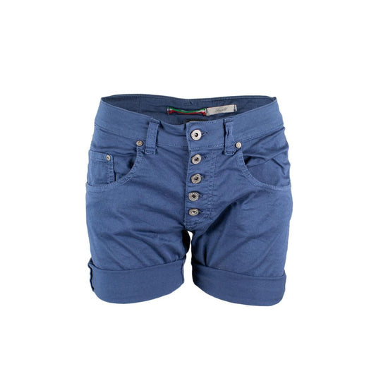 Please Blue Cotton Shorts