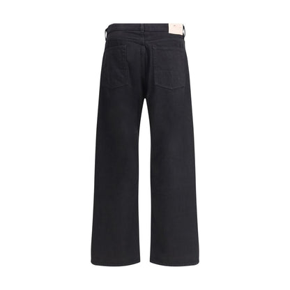 Our Legacy Black Cotton Straight-Leg Jeans