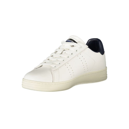 Blauer White Leather Men Sneaker