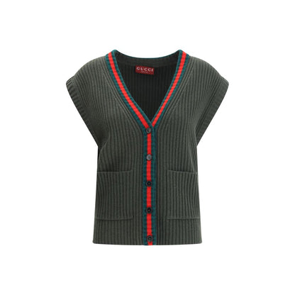 Gucci Bicolor Wool Sleeveles Sweater