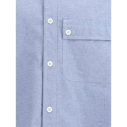 Thom Browne Light Blue Cotton Pattern Shirt