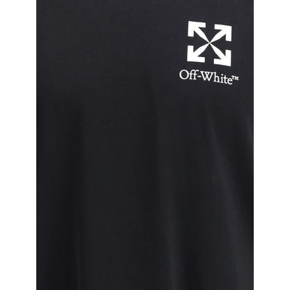 Off-White Schwarzes Baumwoll-T-Shirt