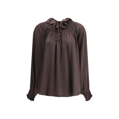 Burberry Brown Silk Blouse