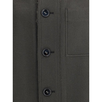 Ami Paris Gray Wool Clothing