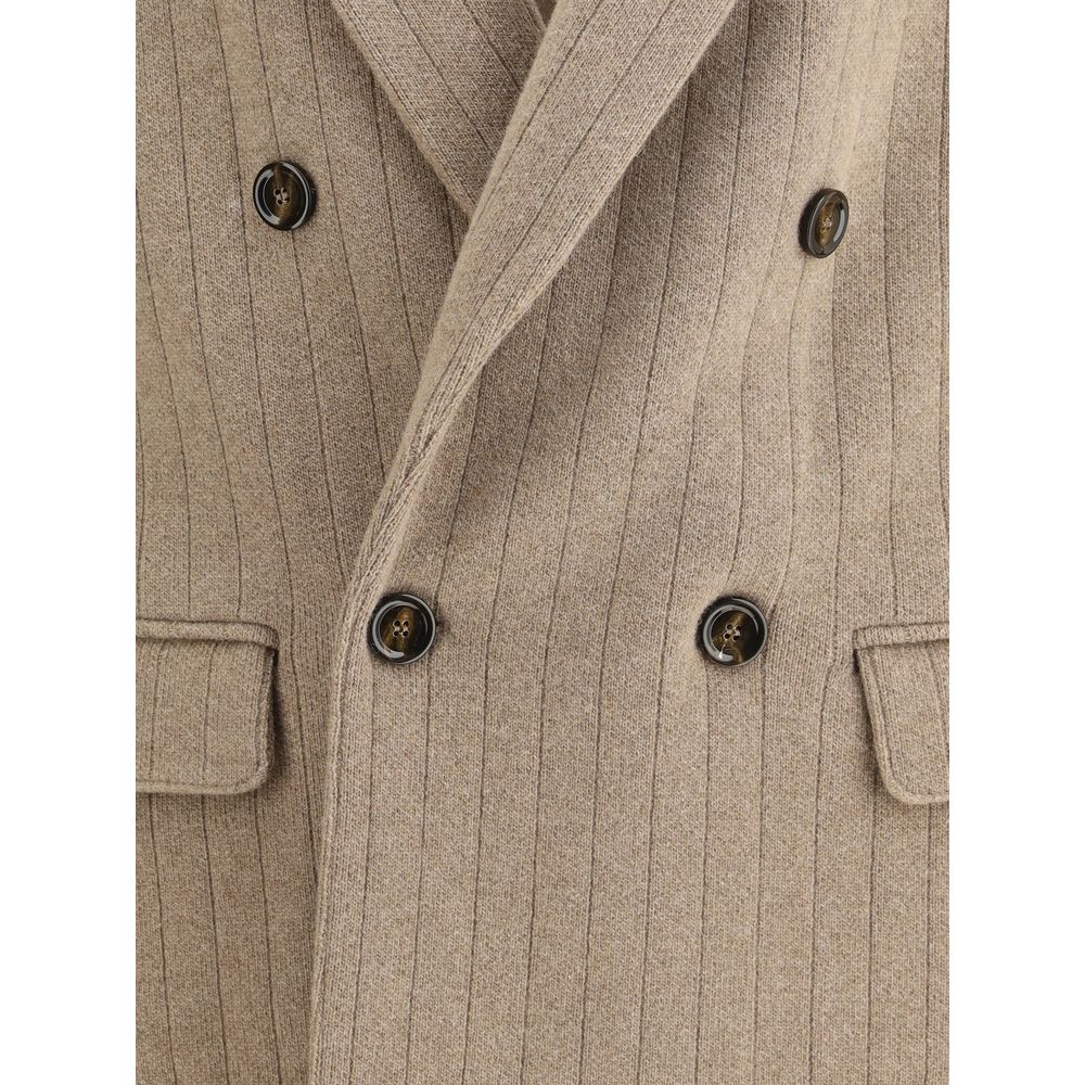 Lardini Brown Fleece Wool Jackets And Coat