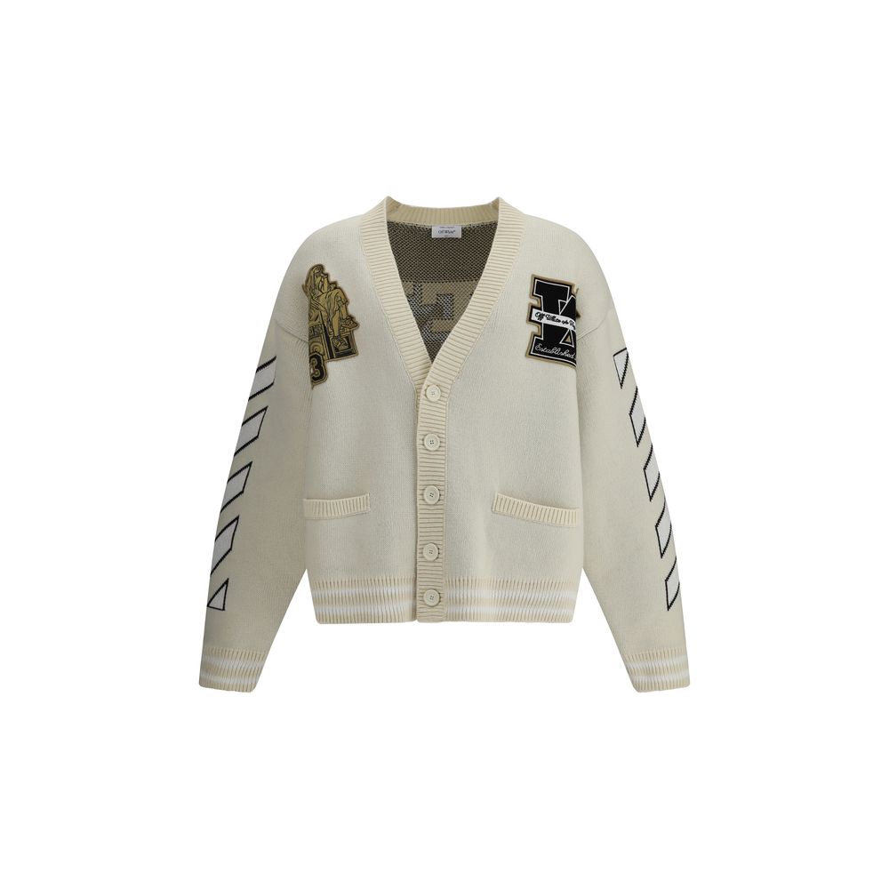 Off-White Baumwollcardigan in Creme