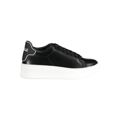 Gaelle Paris Black Polyurethane Women Sneaker
