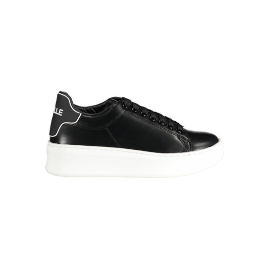 Gaelle Paris Black Polyurethane Women Sneaker