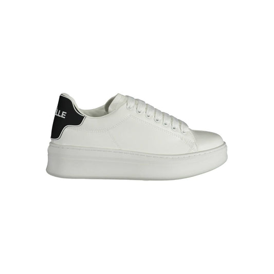 Gaelle Paris White Polyurethane Women's Sneaker