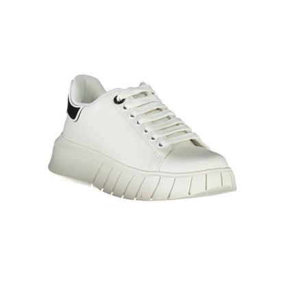 Gaelle Paris White Polyurethane Women's Sneaker
