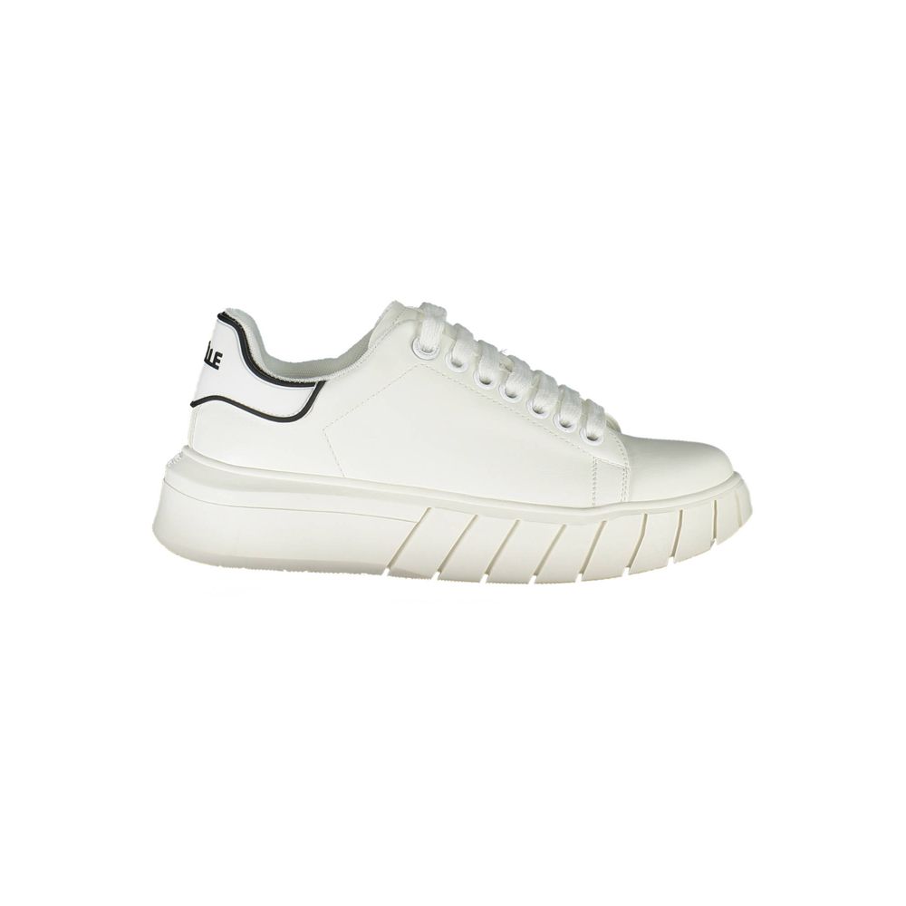 Gaelle Paris White Polyurethane Women Sneaker