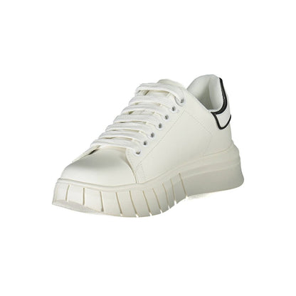 Gaelle Paris White Polyurethane Women Sneaker
