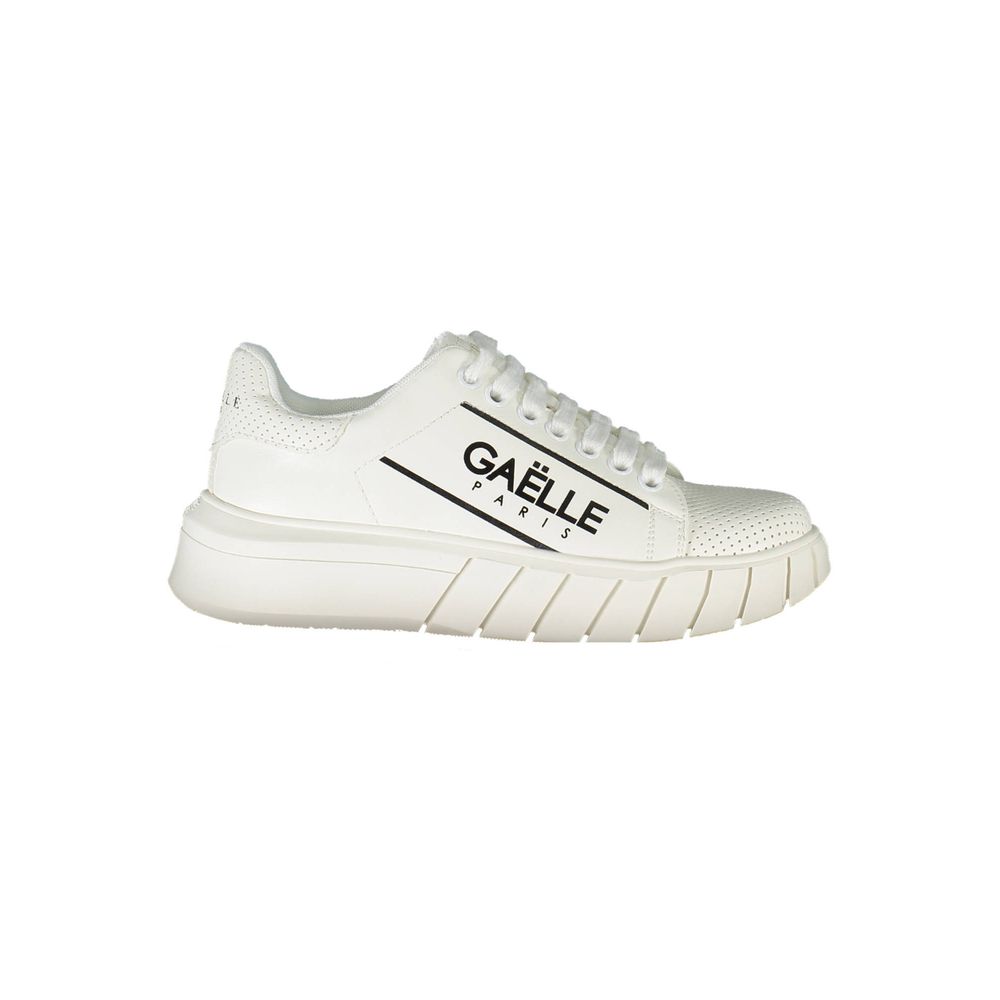 Gaelle Paris Bianco Polyurethane Women Sneaker