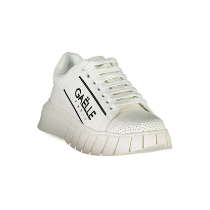 Gaelle Paris Bianco Polyurethane Women Sneaker