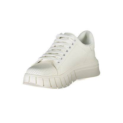 Gaelle Paris Bianco Polyurethane Women Sneaker