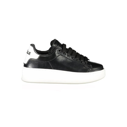 Gaelle Paris Black Polyurethane Women Sneaker