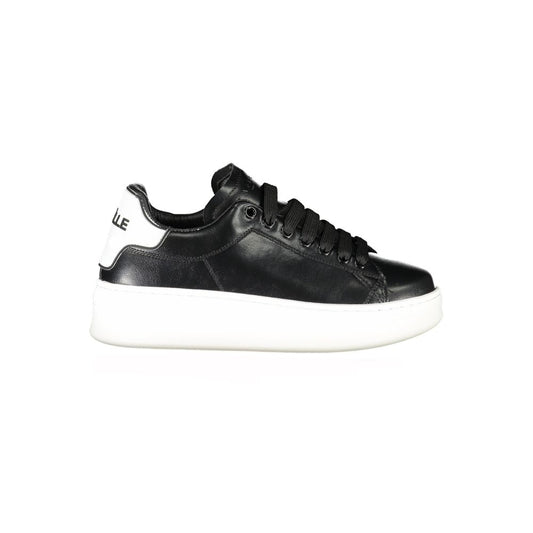 Gaelle Paris Black Polyurethane Women Sneaker