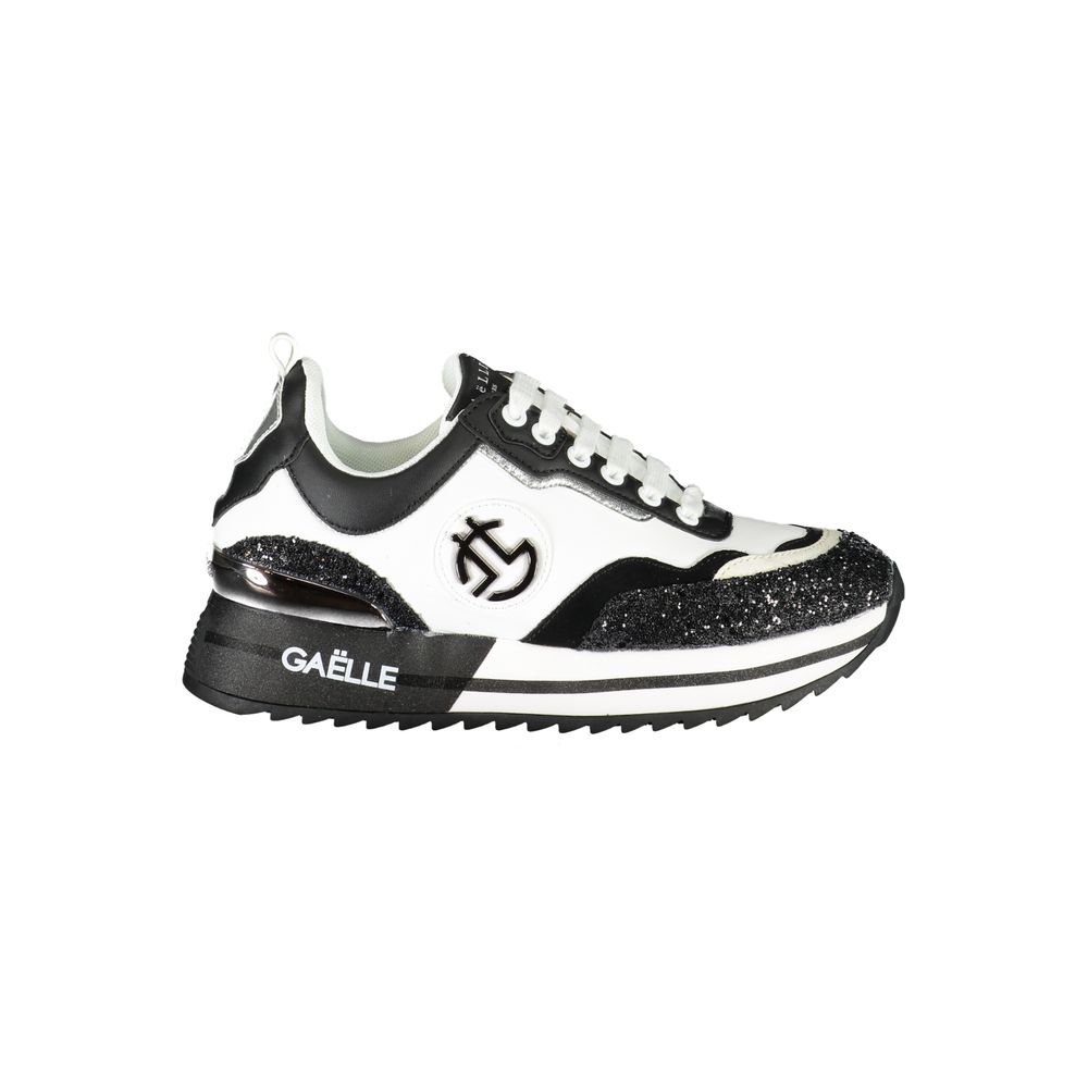 Gaelle Paris Black Polyurethane Women Sneaker
