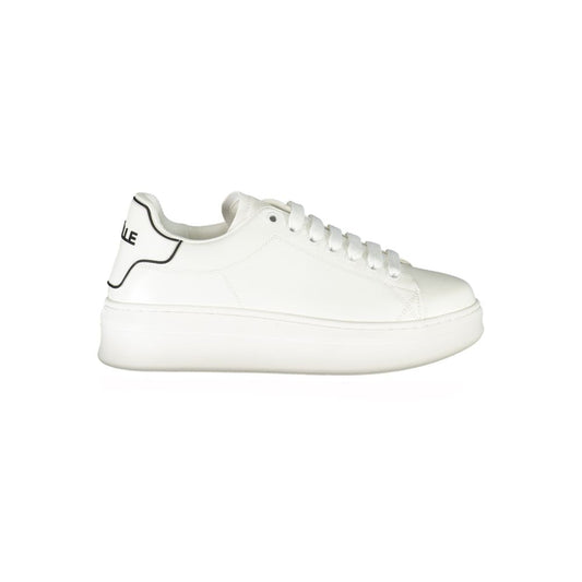 Gaelle Paris White Polyurethane Women Sneaker