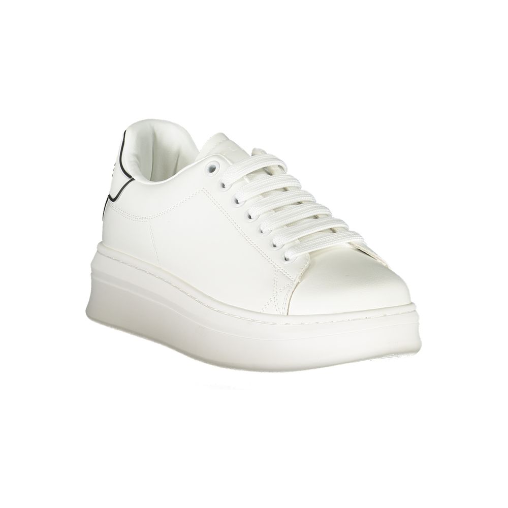 Gaelle Paris White Polyurethane Women Sneaker