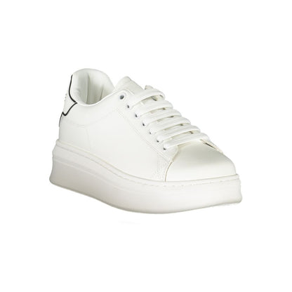 Gaelle Paris White Polyurethane Women Sneaker