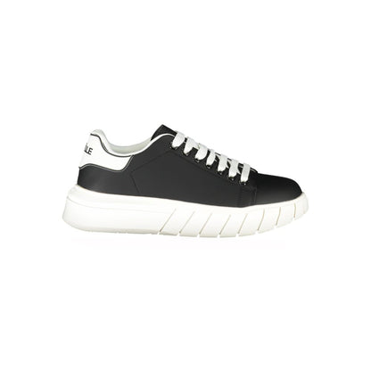Gaelle Paris Black Polyurethane Men Sneaker