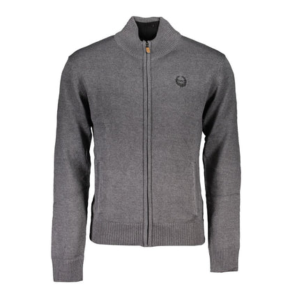 Gianmarco Venturi Gray Cotton Cardigan