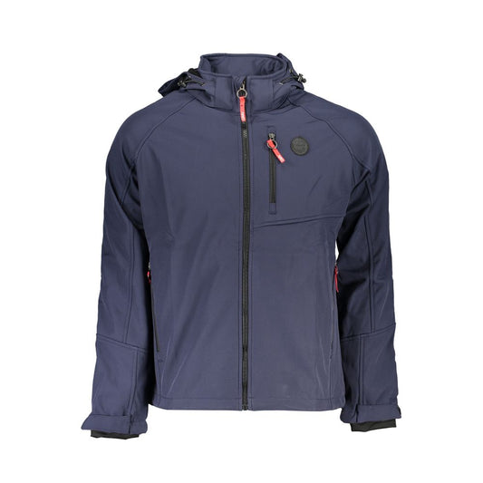 Gianmarco Venturi Blue Polyester Shell Jacket